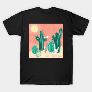 Cats in Desert - Day T-Shirt